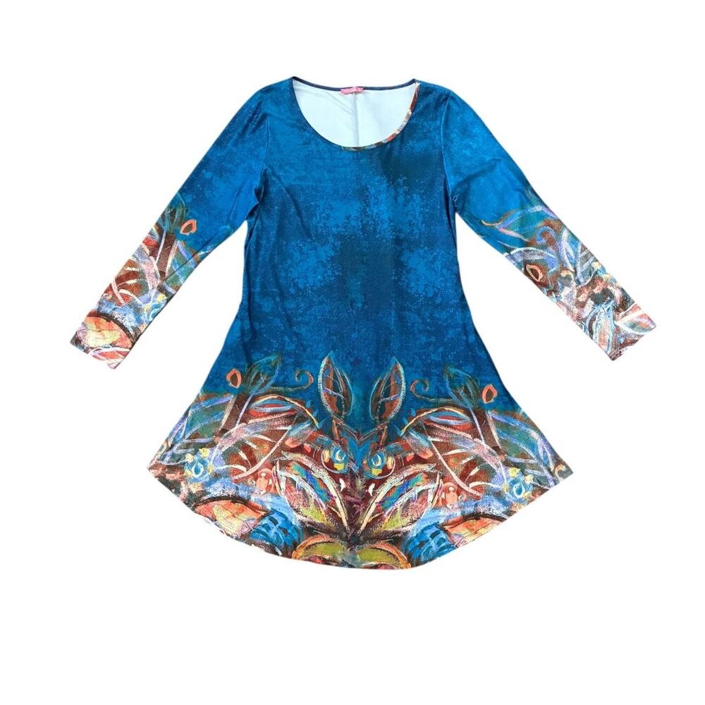 Simply Aster by Firmiana wearable art long sleeve dress size XL - Picture 3 of 7